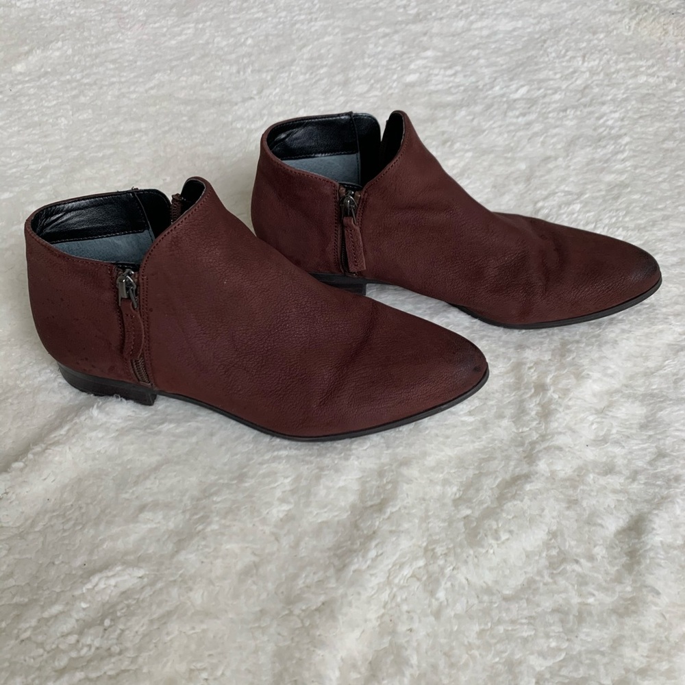 Franco Sarto Burgundy Ankle Booties